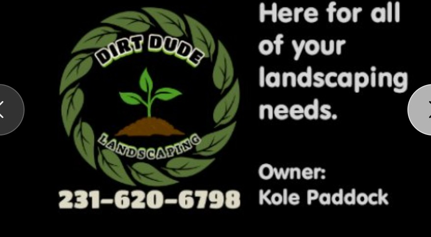 Dirt Dude Landscaping actual business card